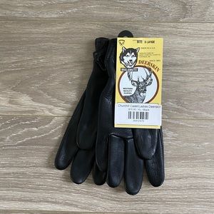 Black deerskin gloves